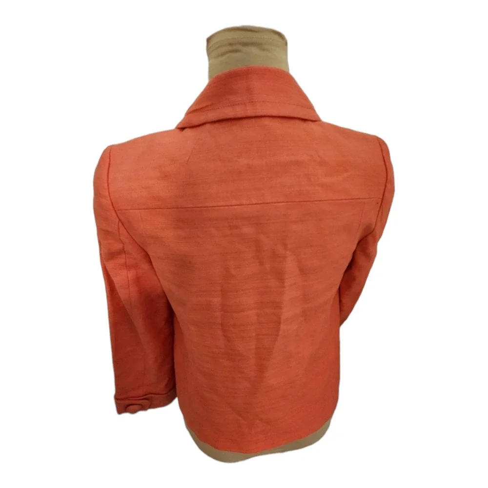 J. Crew Linen Blend Orange Blazer size 2